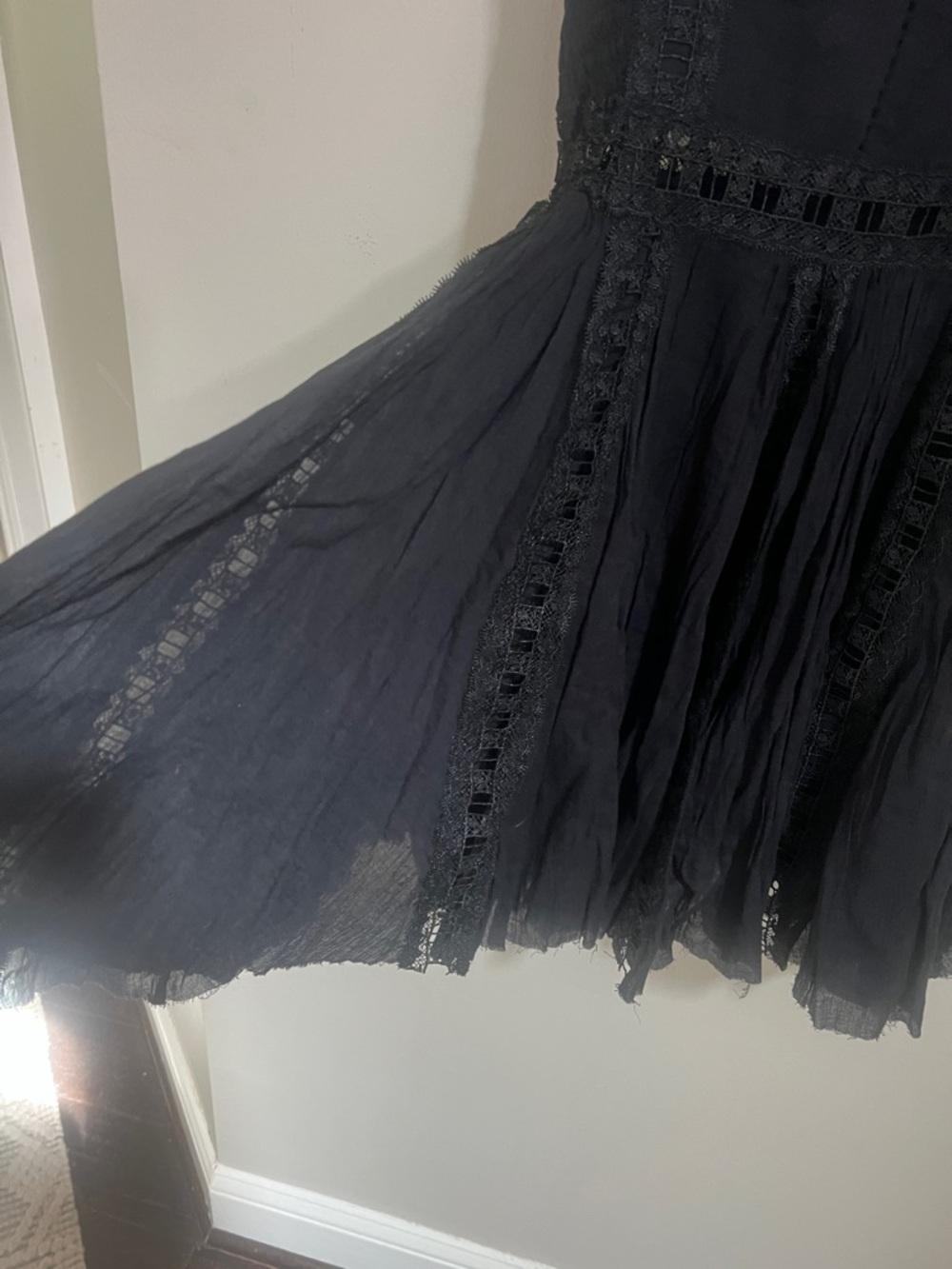 Free People Verona Ruffled Sleeve Lace Dress - Picture 4 of 9